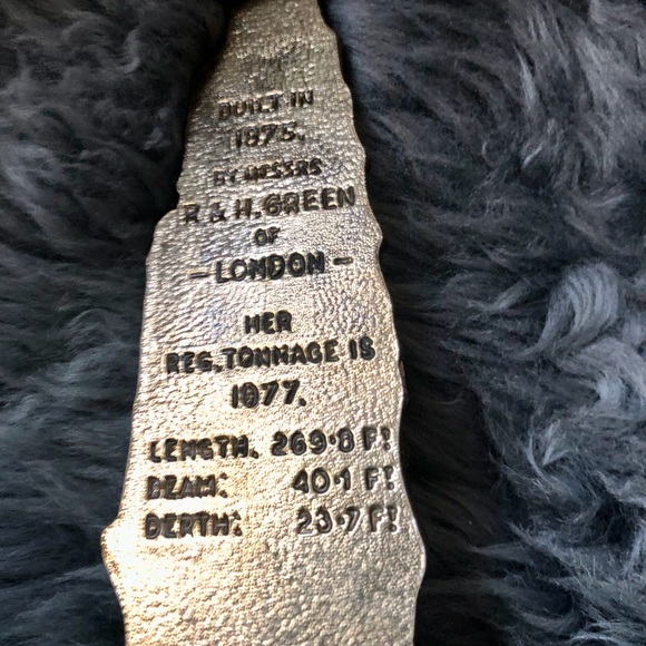 Vintage Two IRON BARQUE MACQUARIE METAL BOOKEND R&H Green Of London Built In - Picture 3 of 6